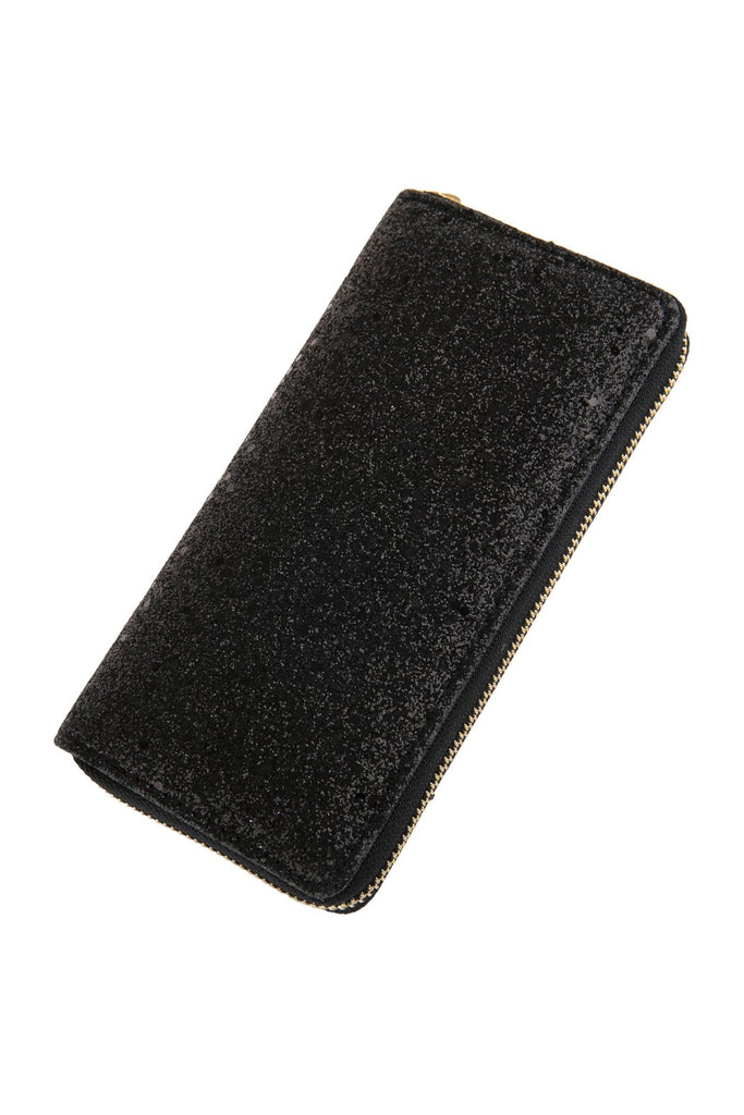 Metallic Single Zipper Wallet