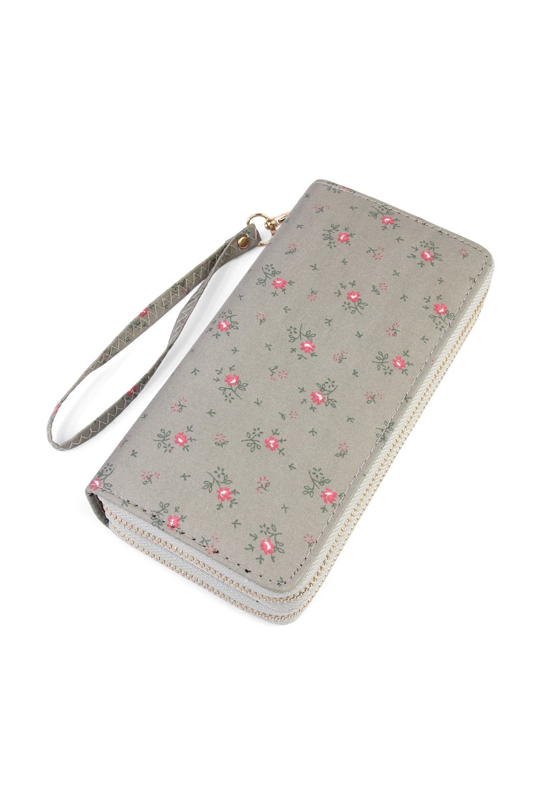 Floral Print Zipper Wallet